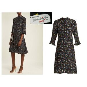 HVN MADE WITH TENDER LOVING CARE Ashley Rainbow Star Silk Bell Sleeve Dress 2 🌟